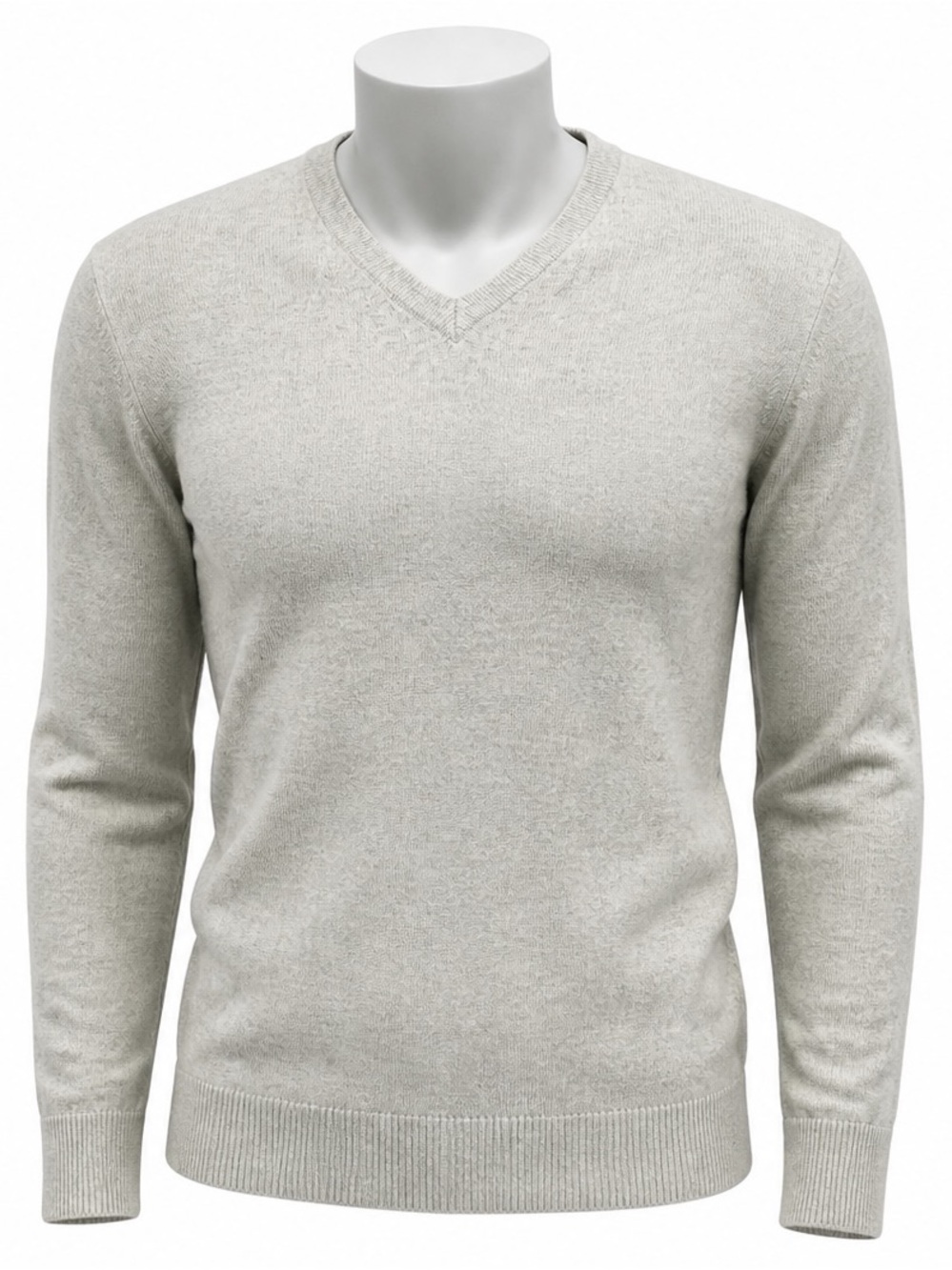 Old Navy Men's Light Gray V-Neck Sweater